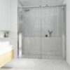 Room scene of UMORE Classico White 2" Porcelain Penny Mosaic Tile